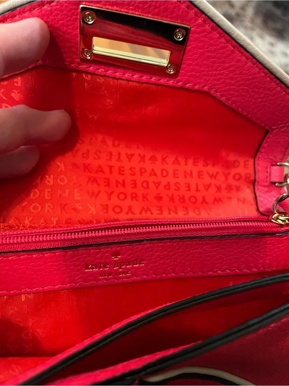 Kate Spade Natalie Wesley Envelope crossbody bag in vibrant pink